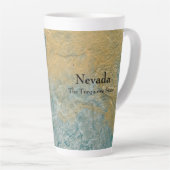 Nevada De Turkoois Staat Latte Mok (Rechterhoek)