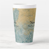 Nevada De Turkoois Staat Latte Mok (Voorkant)