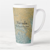 Nevada De Turkoois Staat Latte Mok (Rechts)