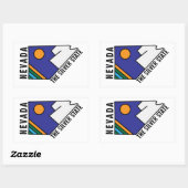 Nevada, de zilveren staat rechthoekige sticker (Vel)