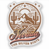 Nevada, de zilveren staat sticker (Voorkant)