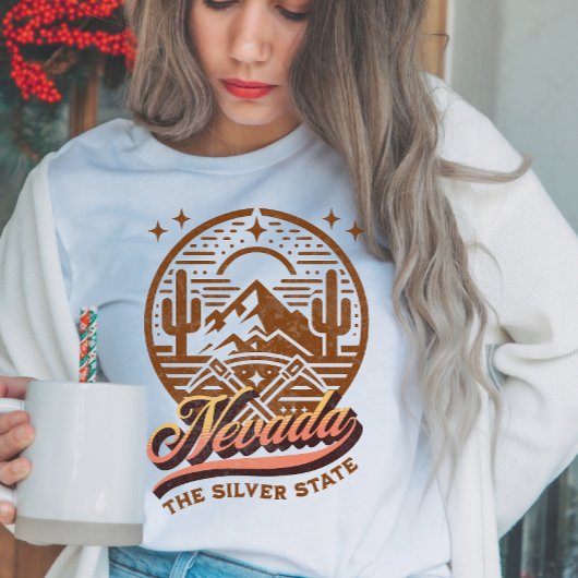 Nevada, de zilveren staat Tri-Blend shirt
