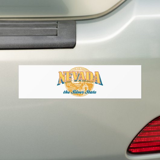 Nevada - de zilverstaat bumpersticker (Op auto)