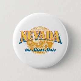 Nevada - de zilverstaat ronde button 5,7 cm