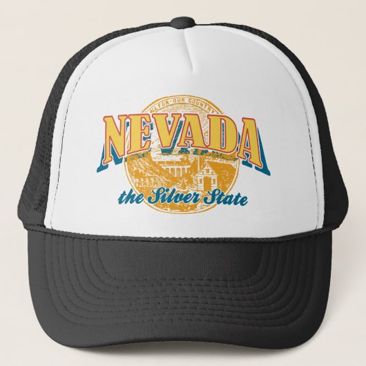 Nevada - de zilverstaat trucker pet (Voorkant)