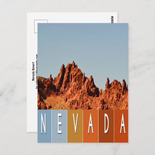 Nevada Desert Briefkaart (Voorkant / Achterkant)