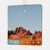 Nevada Desert Keramisch Ornament (Links)