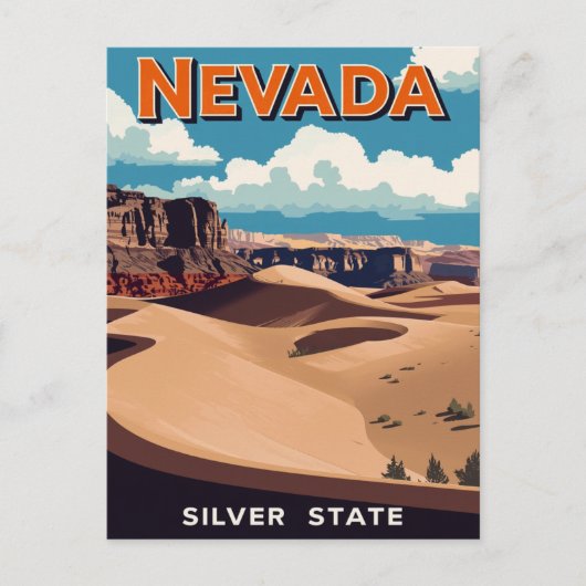 Nevada Desert Landscape Briefkaart (Voorkant)