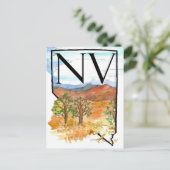 Nevada Desert Mountains Juniper Trees Souvenir Briefkaart (Staand voorkant)