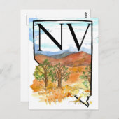 Nevada Desert Mountains Juniper Trees Souvenir Briefkaart (Voorkant / Achterkant)
