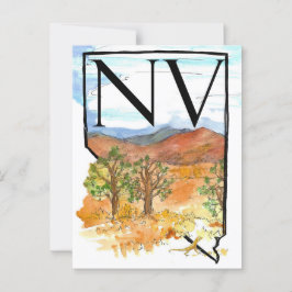 Nevada Desert Mountains Juniper Trees Souvenir Briefkaart