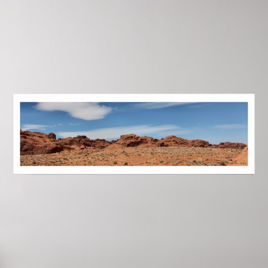 Nevada Desert Skyline Panoramic Poster (Voorkant)