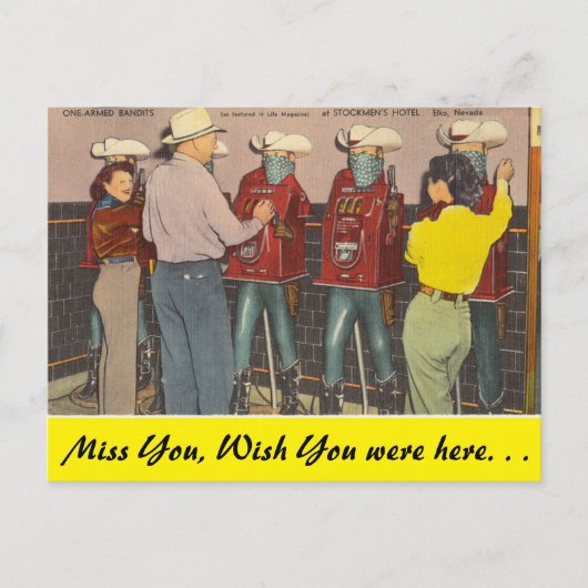 Nevada, één gewapende banenbank, Elko Briefkaart (Voorkant)