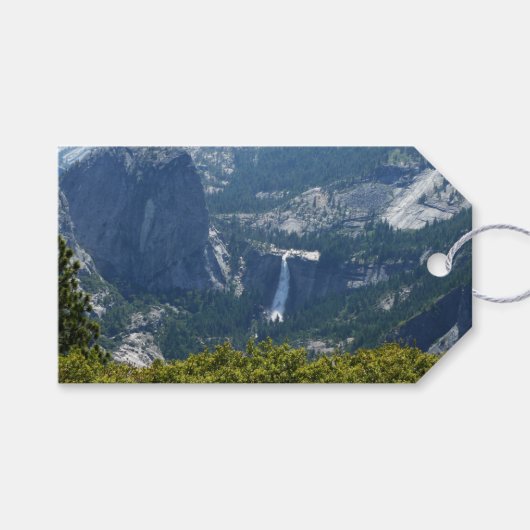 Nevada Falls vanuit de Panorama Trail Cadeaulabel (Voorkant (Horizontaal))