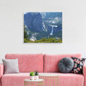 Nevada Falls vanuit de Panorama Trail Canvas Afdruk (Insitu (Woonkamer))