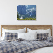 Nevada Falls vanuit de Panorama Trail Canvas Afdruk (Insitu (Slaapkamer))
