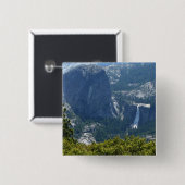 Nevada Falls vanuit de Panorama Trail Vierkante Button 5,1 Cm (Voorkant /achterkant)