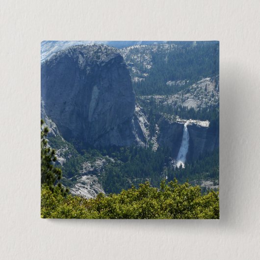 Nevada Falls vanuit de Panorama Trail Vierkante Button 5,1 Cm (Voorkant)