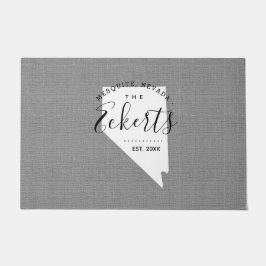 Nevada Family Monogram State Doormat Deurmat