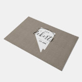 Nevada Family Monogram State Doormat Deurmat (Schuin)