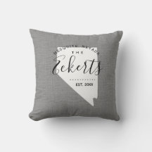 Nevada Family Monogram State Sierkussen