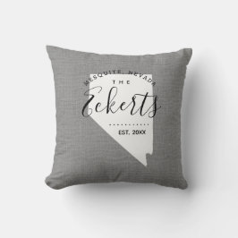 Nevada Family Monogram State Sierkussen