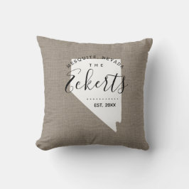 Nevada Family Monogram State Sierkussen