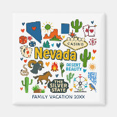 Nevada Family Trip Keepsake Personalized Magneet (Voorkant)