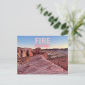 Nevada Fire Wave Hiking Natuur Briefkaart (Staand voorkant)