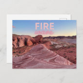 Nevada Fire Wave Hiking Natuur Briefkaart (Voorkant / Achterkant)