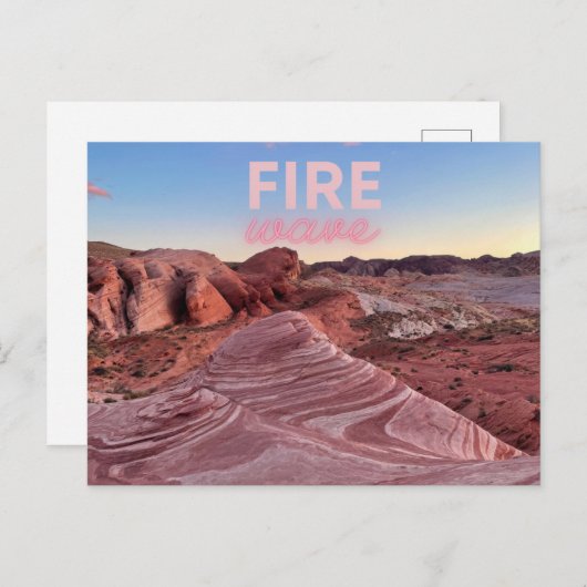 Nevada Fire Wave Hiking Natuur Briefkaart (Voorkant / Achterkant)