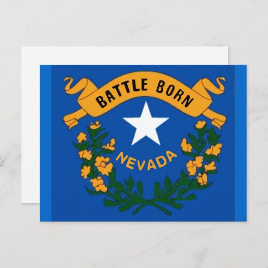 Nevada Flag Briefkaart (Voorkant / Achterkant)