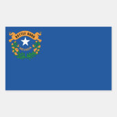 Nevada Flag Rechthoekige Sticker (Voorkant)