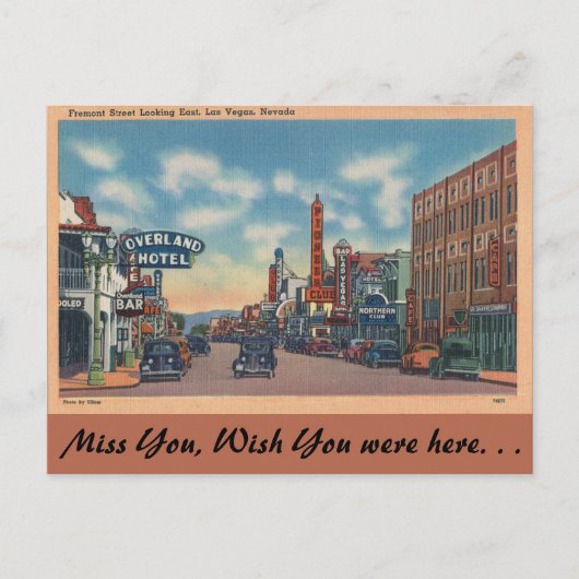 Nevada, Fremont Street, Las Vegas Briefkaart (Voorkant)