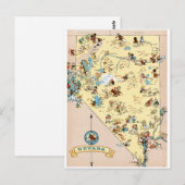 Nevada Funny Map Briefkaart (Voorkant / Achterkant)