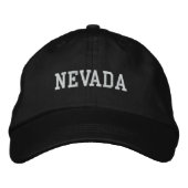 Nevada geborduurd verstelbaar Pet zwart (Voorkant)