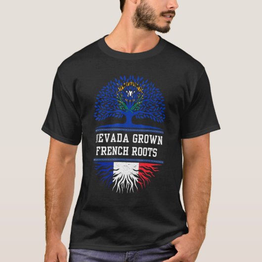 Nevada geteeld met Franse roots Frankrijk T-shirt (Voorkant)