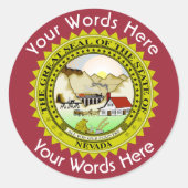 Nevada Great Seal Custom Sticker (Voorkant)