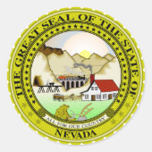 Nevada Great Seal Ronde Sticker (Voorkant)