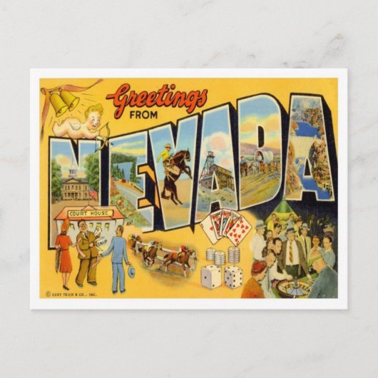 Nevada Greetings uit de Verenigde Staten Briefkaart (Voorkant)