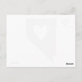 Nevada Grey State Map Vorm met Heart Cutout Briefkaart (Achterkant)