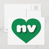 Nevada groen hart - ik hou van nv briefkaart (Voorkant / Achterkant)