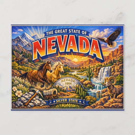 Nevada Groetkaart Briefkaart (Voorkant)