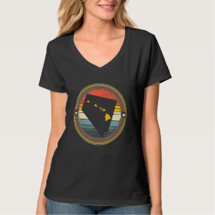 Nevada Hawaii rots Origine State Map Retro T-shirt