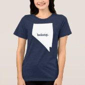 Nevada Heart Belongs beroemd gemaakt door State Pr Tri-Blend Shirt (Voorkant)