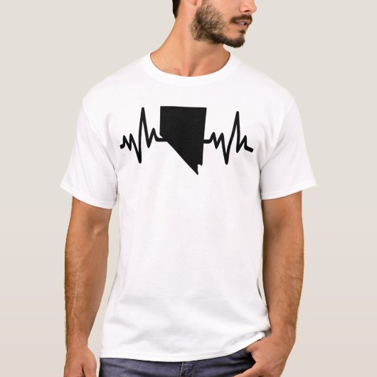 Nevada heartbeat design unisex t-shirt (Voorkant)