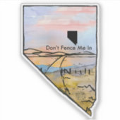 Nevada hek me niet in het zonsonderganglandschap sticker (Voorkant)