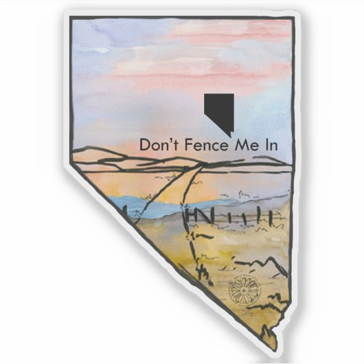 Nevada hek me niet in het zonsonderganglandschap sticker (Voorkant)