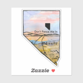 Nevada hek me niet in het zonsonderganglandschap sticker