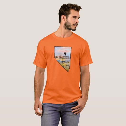 Nevada hek me niet in het zonsonderganglandschap t-shirt (Voorkant volledig)